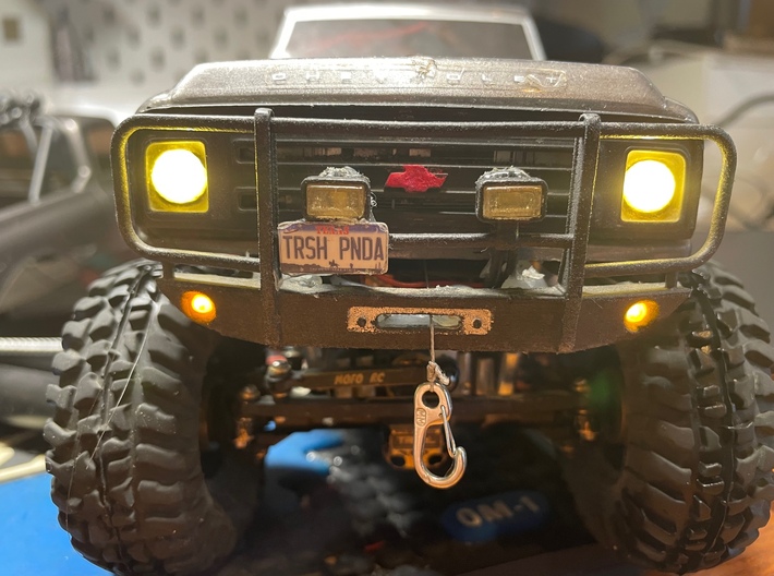 SCX24 C10 Headlight Lens 3d printed Headlights on *Prototype shown, actual product may vary*