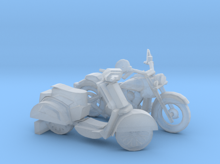 O Scale Motorcycle &amp; Scooter 3d printed This is a render not a picture