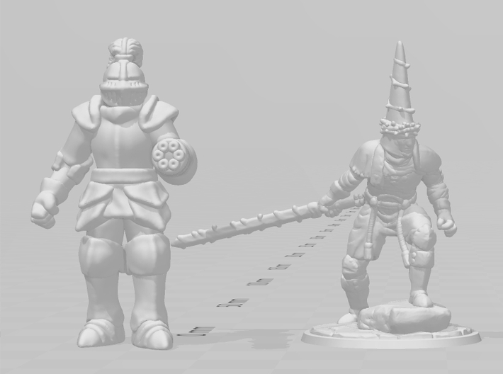 Gatling Knight miniature model fantasy games dnd 3d printed 