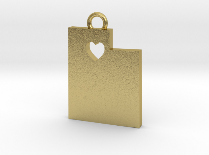 Utah Pendant with Heart 3d printed