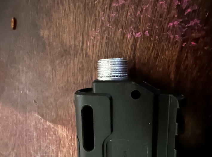 Airsoft H8R Revolver 14mm CCW Adapter [SALE] 3d printed After correcting the threads with a 14mm CCW die