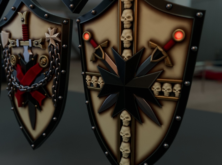 5-10x Templar Crusader Veteran Shields 3d printed 