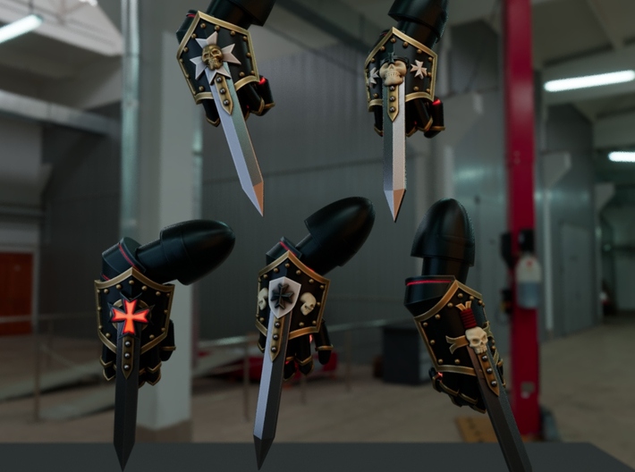 5-10x Templar Crusader Blade Arms (claws) 3d printed