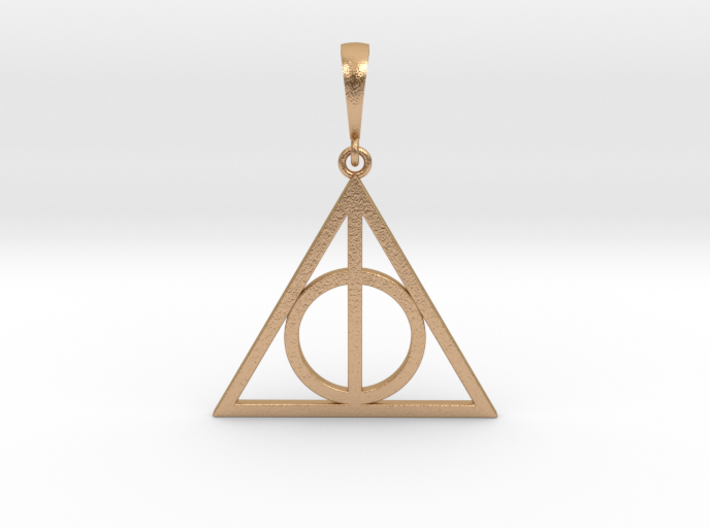 Deathly hallows pendant 3d printed