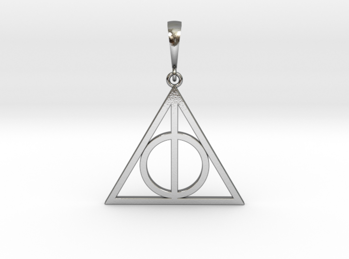 Deathly hallows pendant 3d printed