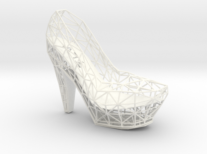 Right Wireframe High Heel 3d printed