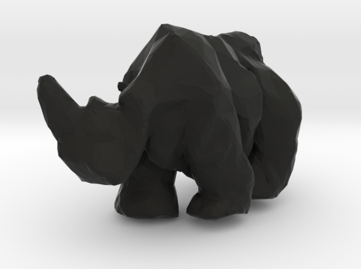 rhino low poly painted 3d printed