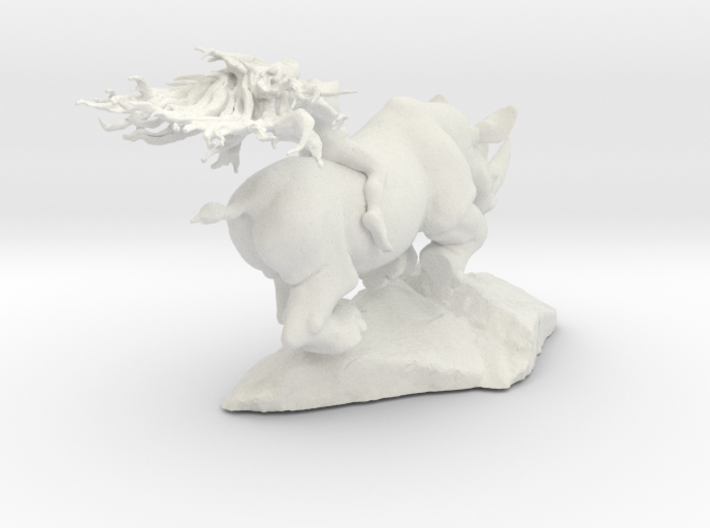 Rhino Rider (3&quot; tall x 10&quot;long) 3d printed
