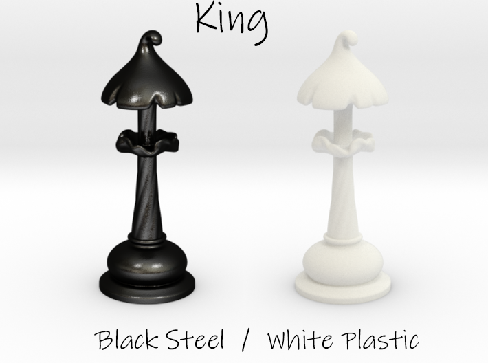 Chess |Mushrooms| King 3d printed