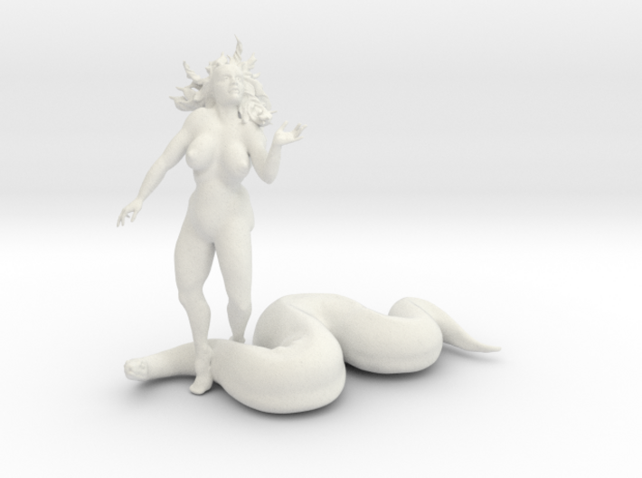 Eve And The Snake 3d printed