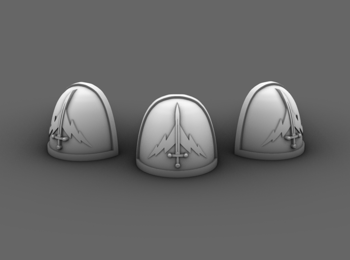 Silver Templar V7 Rimmed Shoulder Pad 3d printed 