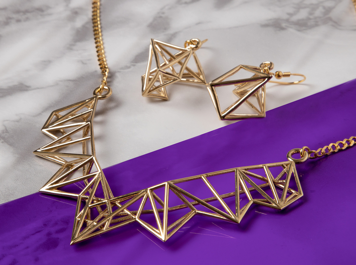 Trussed Necklace 3d printed 