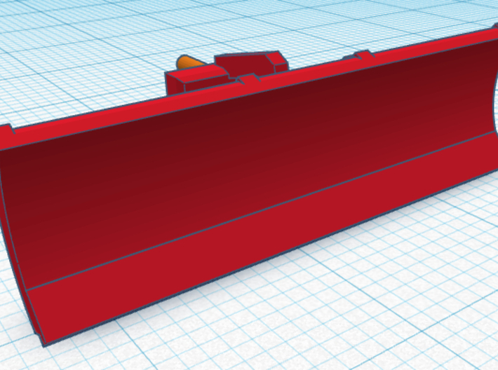 1/87th Pickup sized Straight Snowplow blade 3d printed 