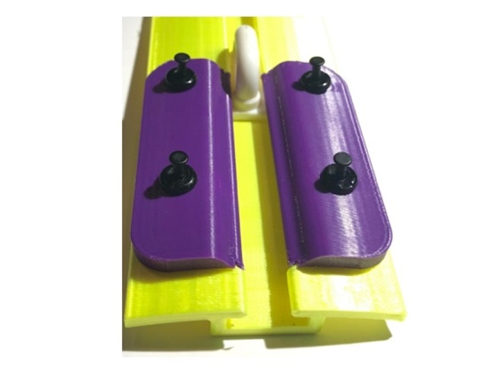Catalina 36 H2 Slot 3&quot; 3d printed Display ONLY: Yellow H2 mast, gate plates shown in Purple