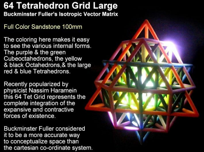 64 Tetrahedron Grid Large Vector Equilibrium 3d printed 