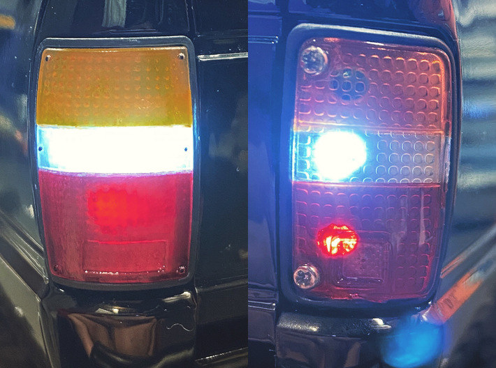 rtf802-02 RC4WD 87 XtraCab & 85 4Runner Taillights 3d printed Light diffusion
