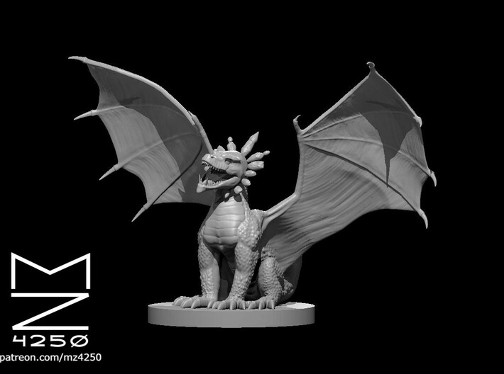 Amethyst Dragon Wyrmling 3d printed