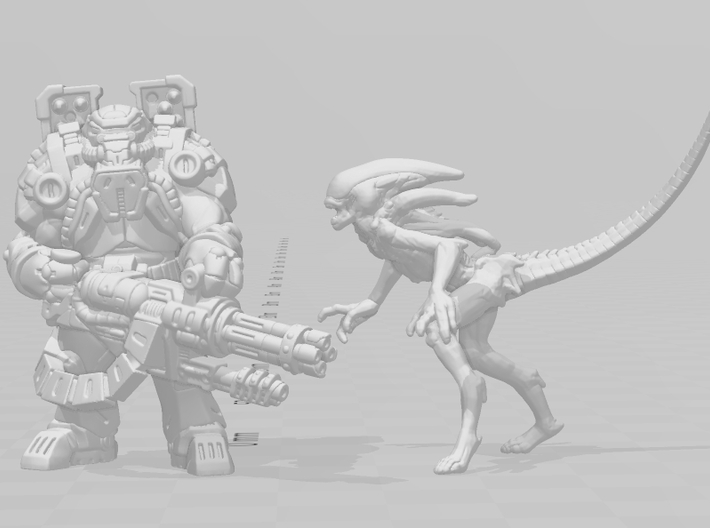 Starship Troopers Cougar Exosuit miniature model 3d printed 
