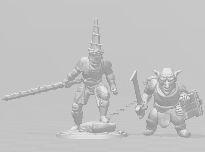 Goblin with Sword Shield miniature model fantasy 3d printed 