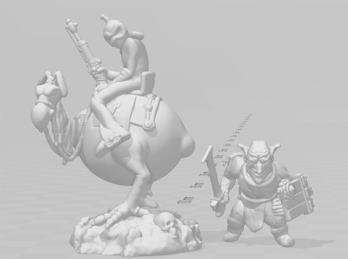 Goblin with Sword Shield miniature model fantasy 3d printed 
