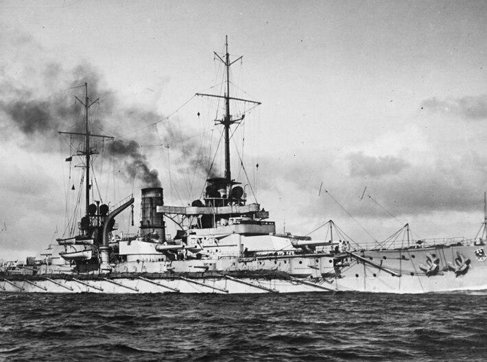 Nameplate SMS Rheinland 3d printed Nassau-class battleship SMS Rheinland.