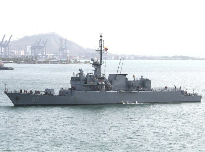 Nameplate ARC Caldas 3d printed Almirante Padilla-class frigate ARC Caldas.