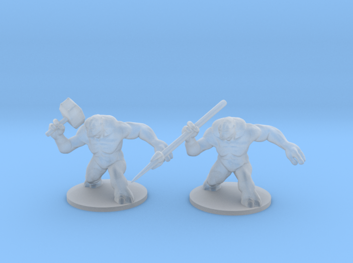Cavern Trolls 6mm miniature model set fantasy rpg 3d printed 