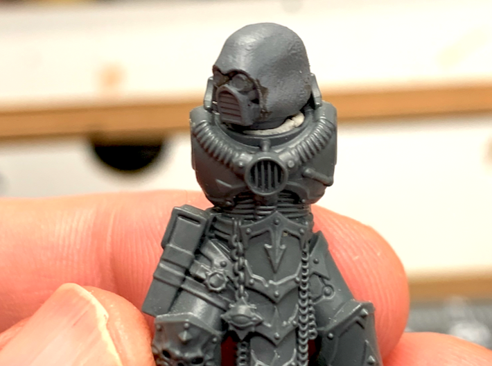 10x Clean-Shaven : Hooded Marine Heads 3d printed 