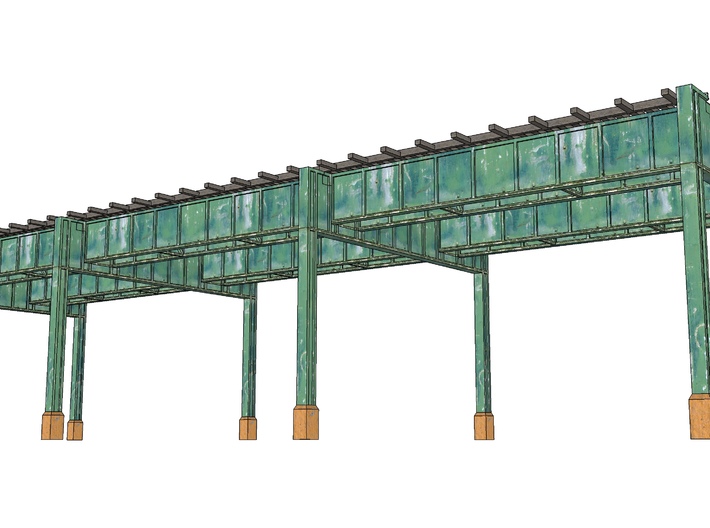 NYC Subway Highline Tower Offset N scale 3d printed 