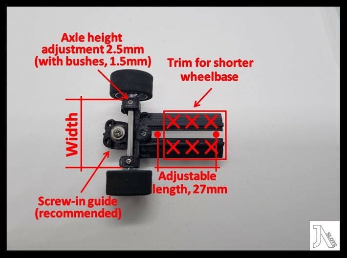 Universal Chassis-36mm Front (INL,S/Can,Flgd bush) 3d printed 