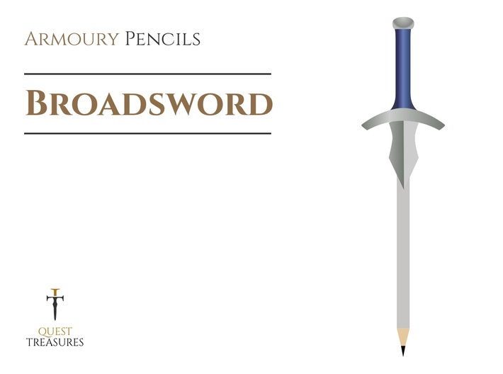 Broadsword (Armoury Pencils) 3d printed 