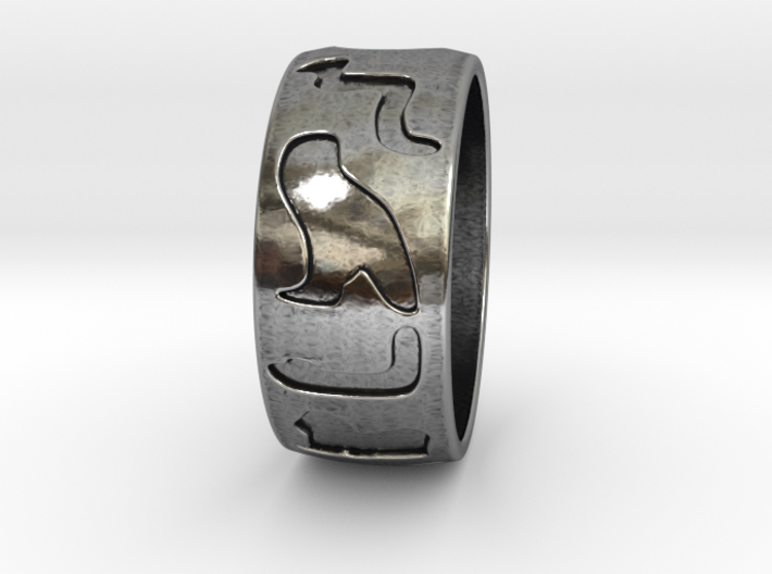 Hieroglyphes Ring 3d printed