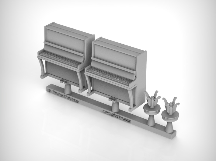 Piano 01. 1:87 Scale (HO) 3d printed 