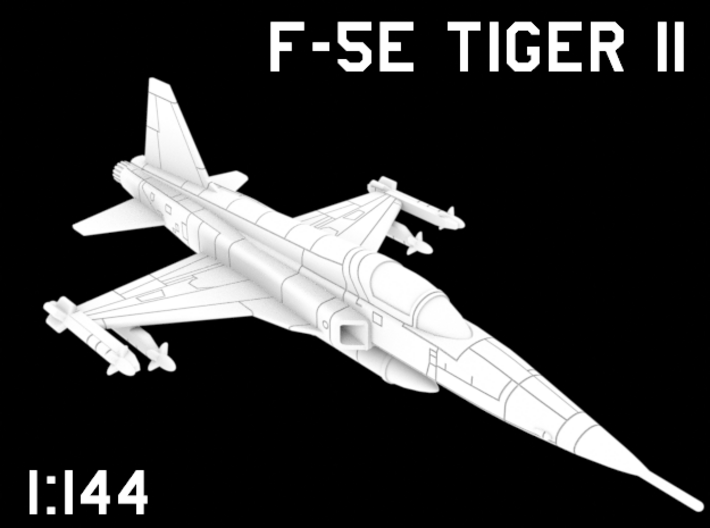 1:144 Scale F-5E Tiger II (Loaded, Gear Up) 3d printed