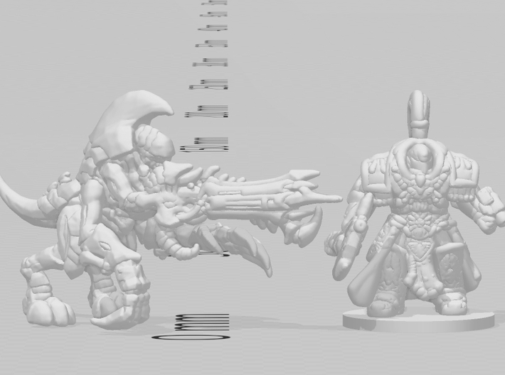 Hive Guardians 6mm monster infantry miniature game 3d printed 