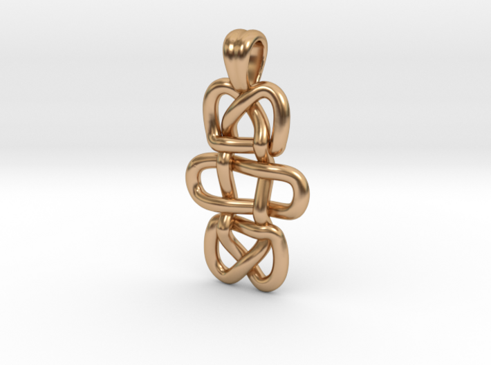 Dual knot [pendant] 3d printed