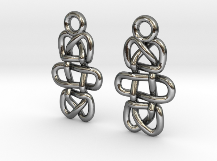 Dual knot [earrings] 3d printed