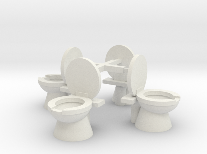 HO/OO BR Mk1 Toilet set of 4 3d printed