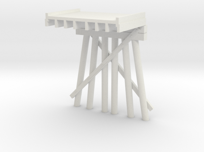 Part D Deck Trestle HO (1:87) Modular Six Piles 3d printed