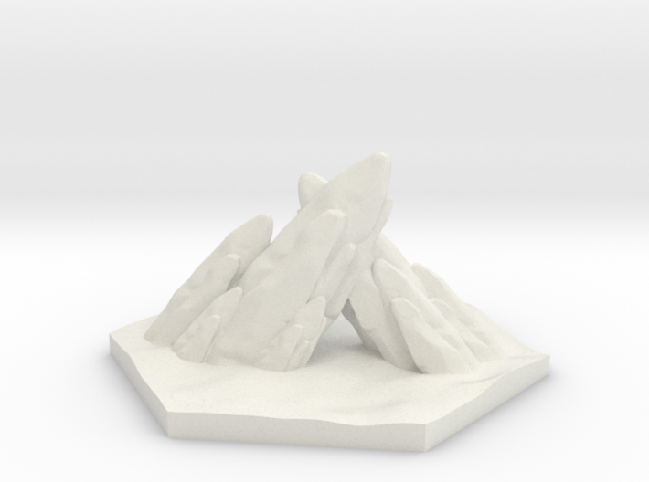 Rock formation no.1 hex tile counter 3d printed