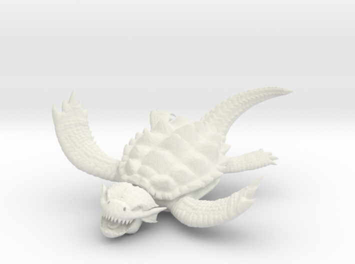 Dragon Turtle Wyrmling underwater 3d printed 