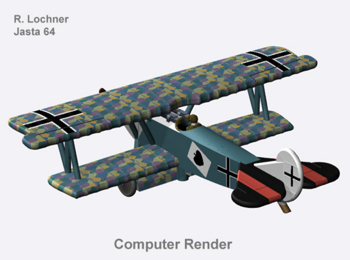 Rudolf Lochner Fokker D.VII (full color) 3d printed
