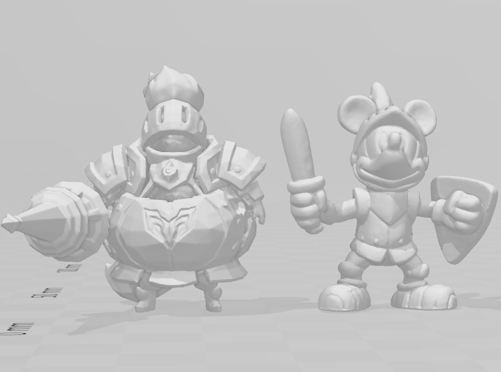 Mickey Knight miniature model fantasy games dnd wh 3d printed 