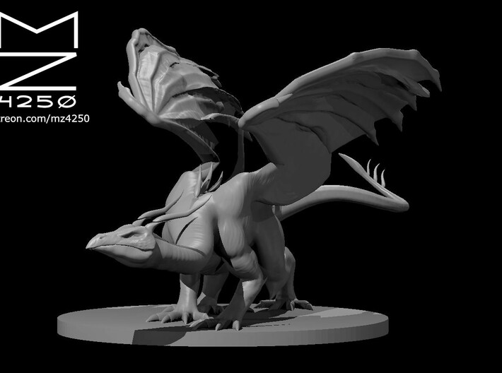 Young Emerald Dragon 3d printed