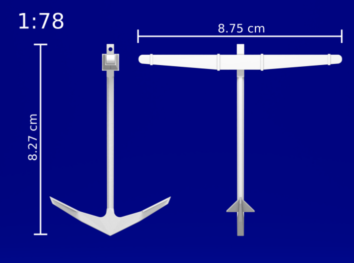 1:78 HMS Victory Sheet/Bower Anchor 3d printed