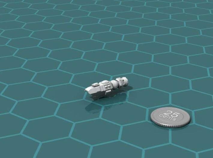 Buru Corvette 3d printed Render of the model, with a virtual quarter for scale.