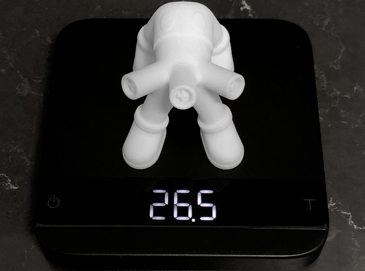 Keyberus 3d printed Printed piece weighs about 26.5 grams 