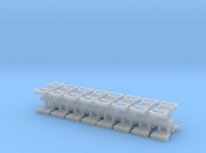 Southern Caboose Steps N Scale 3d printed