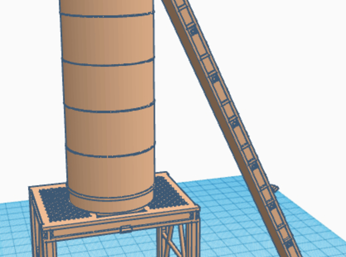 1/64th Asphalt plant conveyor 3d printed shown with silo available separately