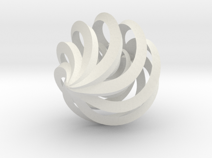 Spiral Cage Ornament, Nested Pendant 3d printed